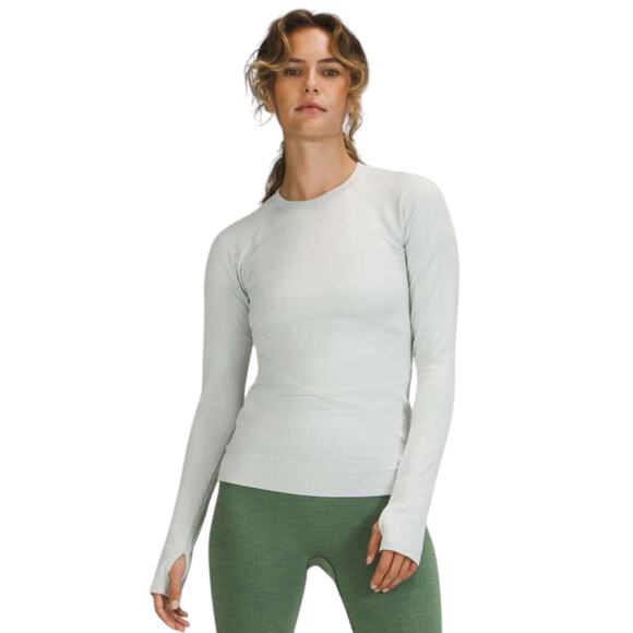 Lululemon Rest Less Pullover Texture Grid Vapor White Size 14 - Picture 2 of 5